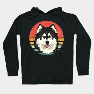 Retro Vintage Siberian Husky Dog Gifts Hoodie